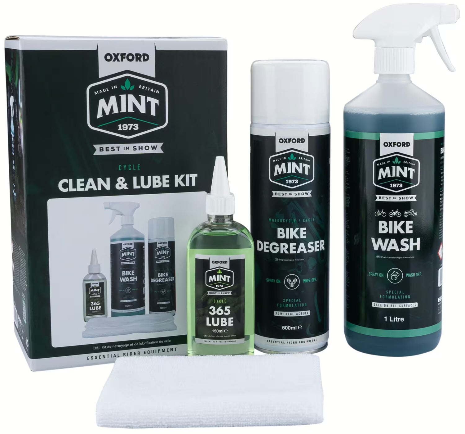 OXFORD reinigingsset "Mint Cycle Chain & Lube Kit" – Vehicle Cleaning kopen bij WheelsWork | Motoronderdelen, Gereedschap & Accessoires