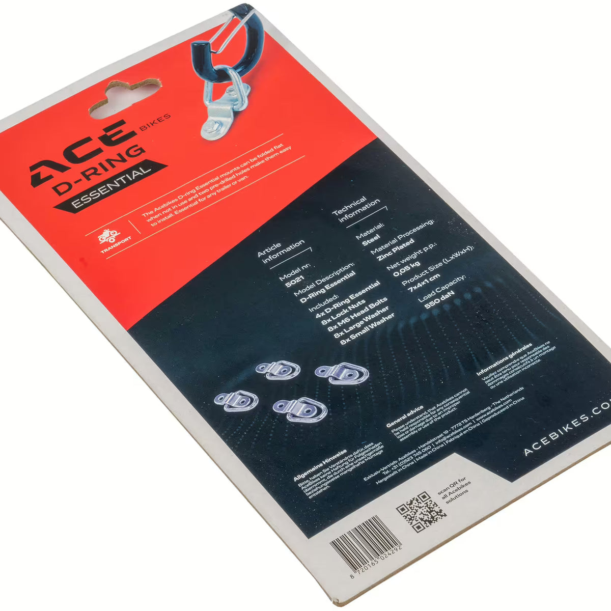 ACE BIKES spanband bevestiging "D-Ring"