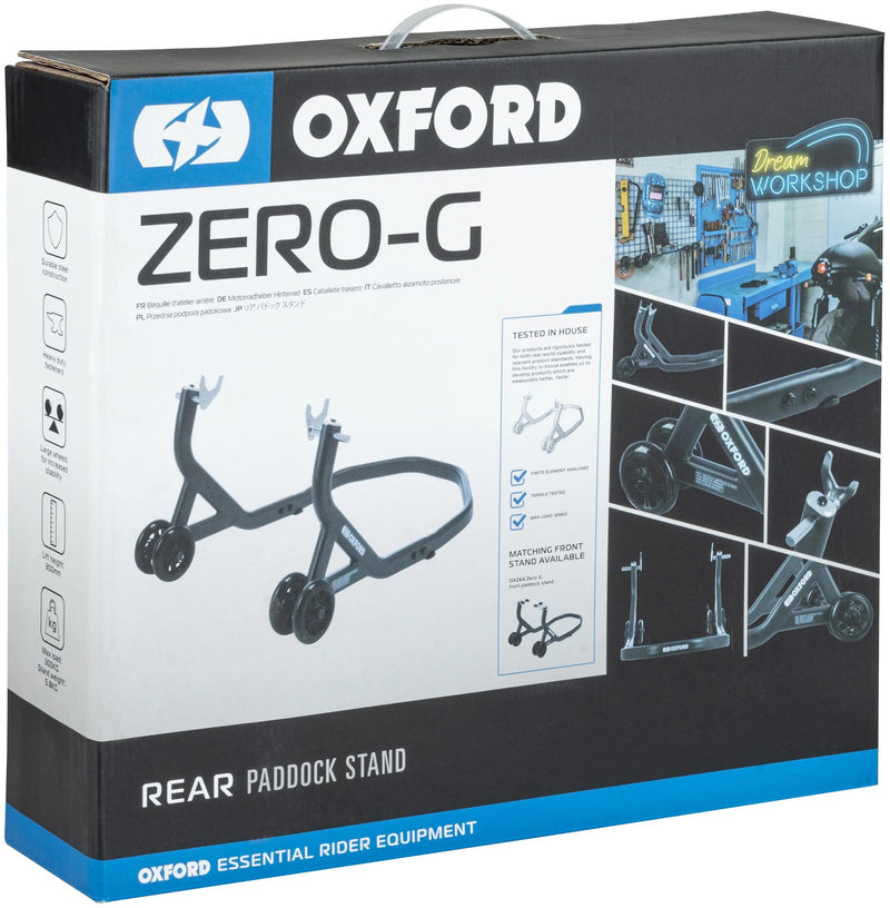 Oxford ZERO-G Achterwiel Paddockstand - Zwart - foto 3