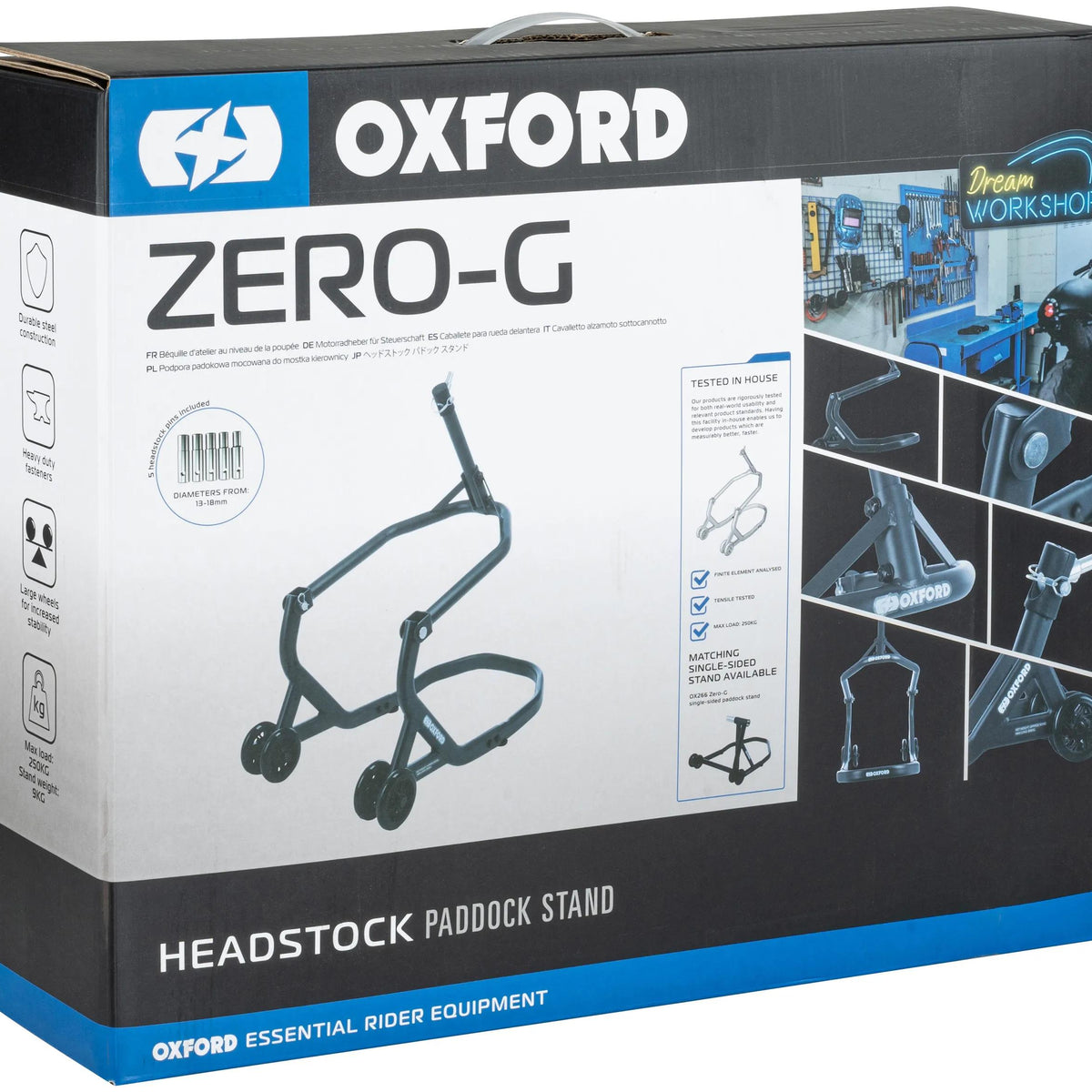 Oxford ZERO-G Headstock Paddockstand - Zwart - foto 2