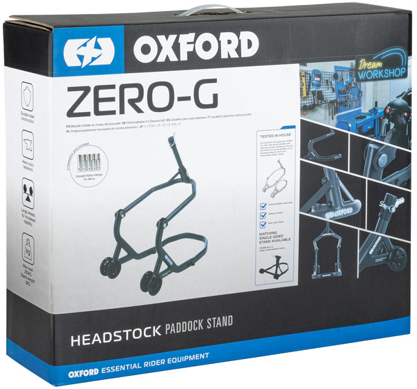 Oxford ZERO-G Headstock Paddockstand - Zwart