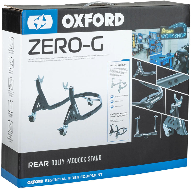 Oxford ZERO-G Dolly Paddockstand - Zwart - foto 2