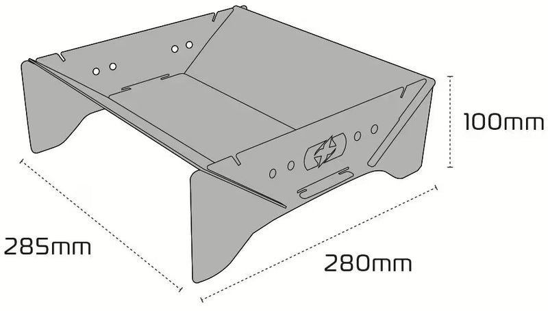 Oxford Folding Grill – Stainless Steel Campfire Grill with Carrying Bag