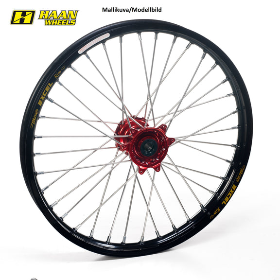 Haan Compleet Wiel 21x1,60 Honda CR 125/250-CRF 250/450 1995-2026 Naaf rood, Velg zwart