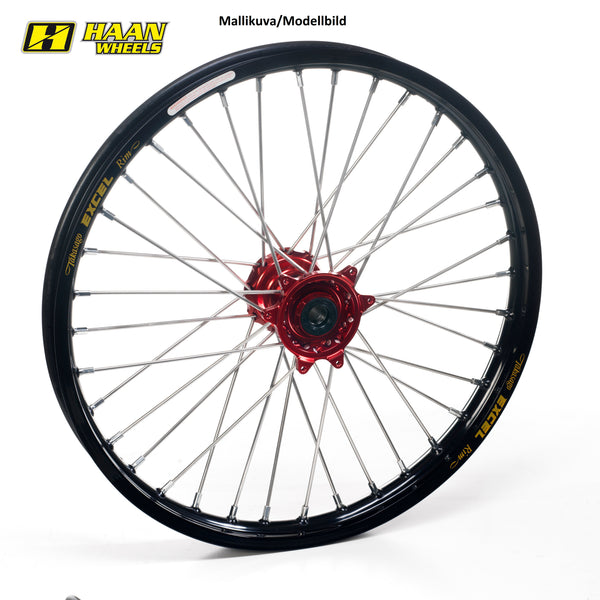 Haan Compleet Wiel 21x1,60 Honda CR 125/250-CRF 250/450 1995-2026 Naaf rood, Velg zwart