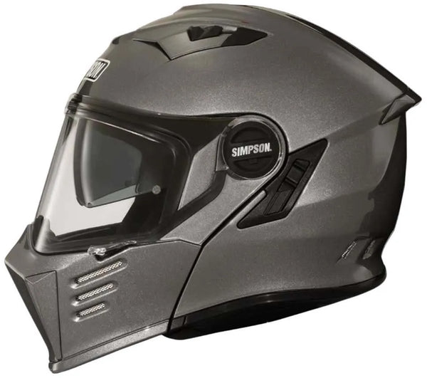 Simpson Darksome Gunmetal Modular Helmet ECE 22.06 Pinlock Sun Visor