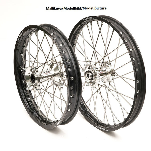 Rex Naaf 21x1,60 Yamaha YZF250 YZF450 2014-2025 Velg zwart, Zilver