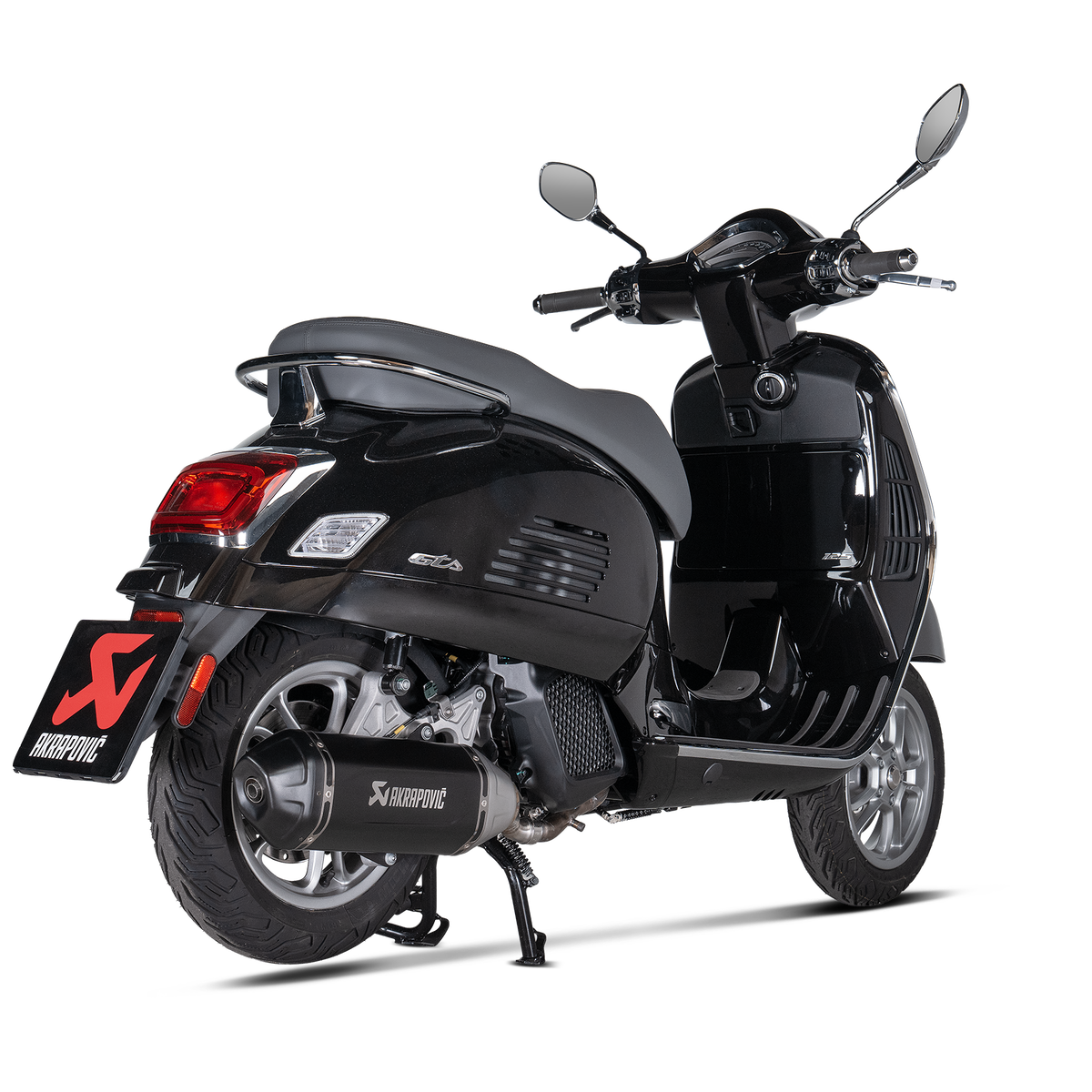 Akrapovic Slip-On Line Einddemper RVS Zwart Vespa GTS 125 2024-2025, productfoto 4