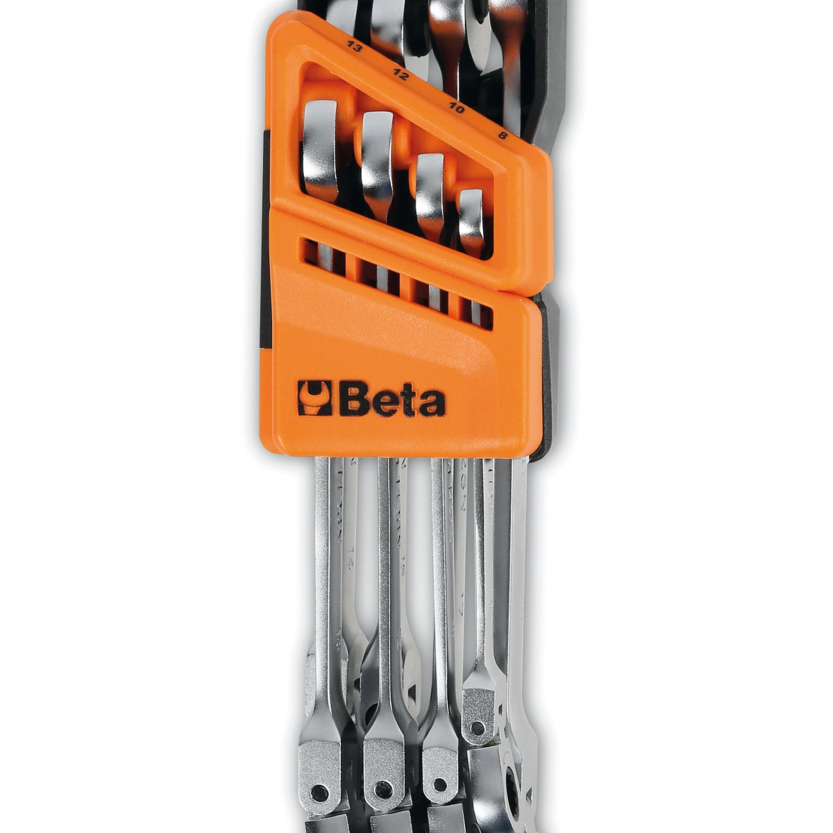 Beta Tools 142SN/SC8 Ratelringsteeksleutel Set – 8 Delig – Scharnierend – Compacte Houder
