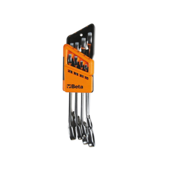 Beta Tools 142 SC8 Ratchet Combination Wrench Set 8 Pieces Reversible with Holder
