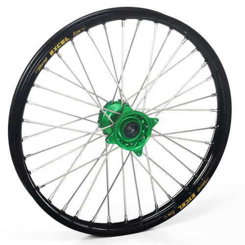 Haan Compleet Wiel Voor 21x1,60 Kawasaki KX250F KX450 BK Rim 2019-2025 Naaf groen