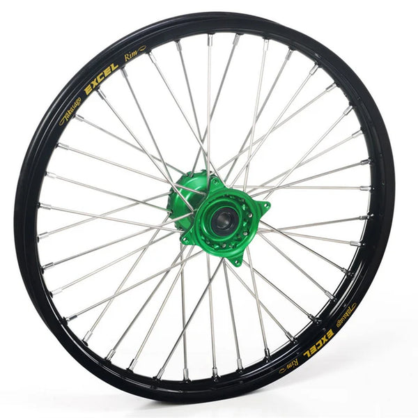 Haan Compleet Wiel Voor 21x1,60 Kawasaki KX250F KX450 BK Rim 2019-2025 Naaf groen