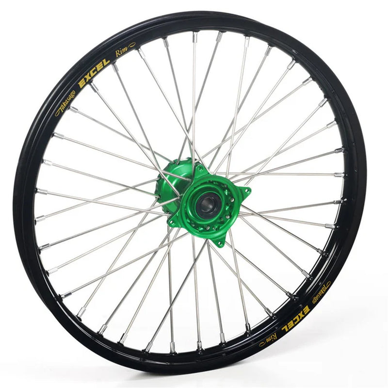 Haan Compleet Wiel Voor 21x1,60 Kawasaki KX250F KX450 BK Rim 2019-2025 Naaf groen