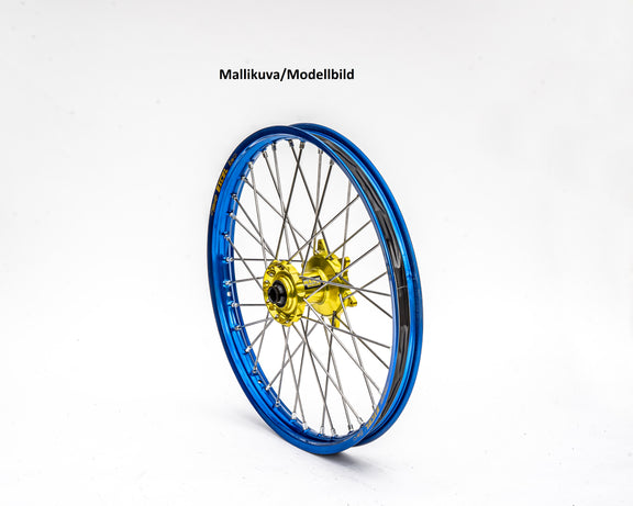 Haan Compleet Wiel 17x3,50 SX&SXF&EXC 2003-2021 Velg blauw, Naaf geel