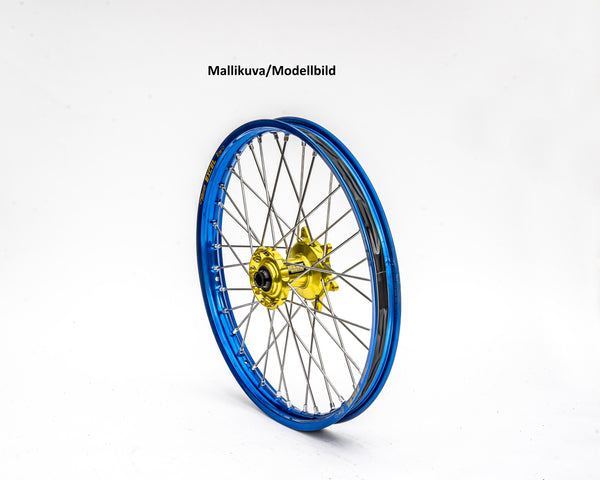 Haan Compleet Wiel 17x3,50 SX&SXF&EXC 2003-2021 Velg blauw, Naaf geel