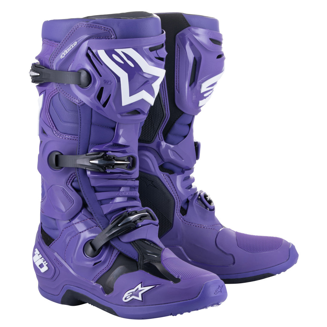 Alpinestars Tech 10 Violett/Schwarz Motocross Stiefel