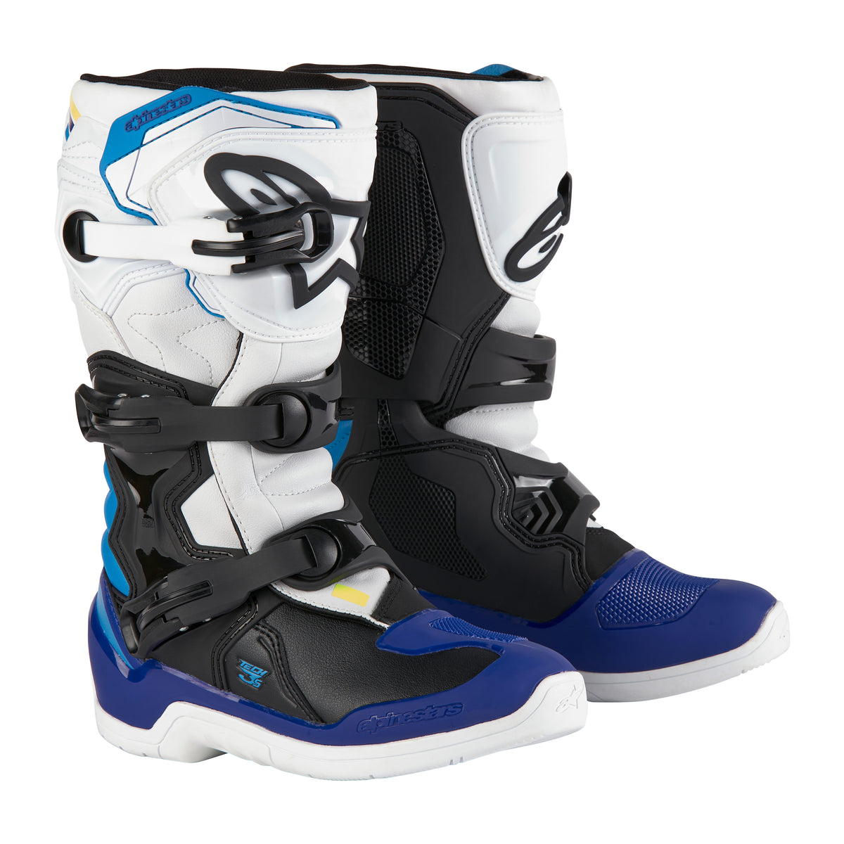 Alpinestars Tech 3s Junior Black/White/Blue Motocross Boots