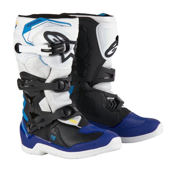 Alpinestars Tech 3s Junior Black/White/Blue Motocross Boots