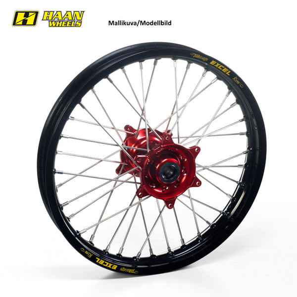Haan Compleet Wiel 16x1,85 Honda CRF150 2007-2026 Naaf rood, Velg zwart