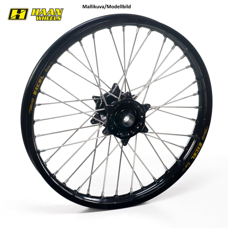 Haan Compleet Wiel 19x1,40 SX85 2012-2025 Velg zwart, naaf zwart, spaken zwart, nippels zwart