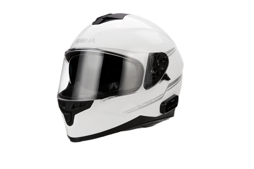 Sena Outride Full-Face Helmet with Bluetooth Intercom White