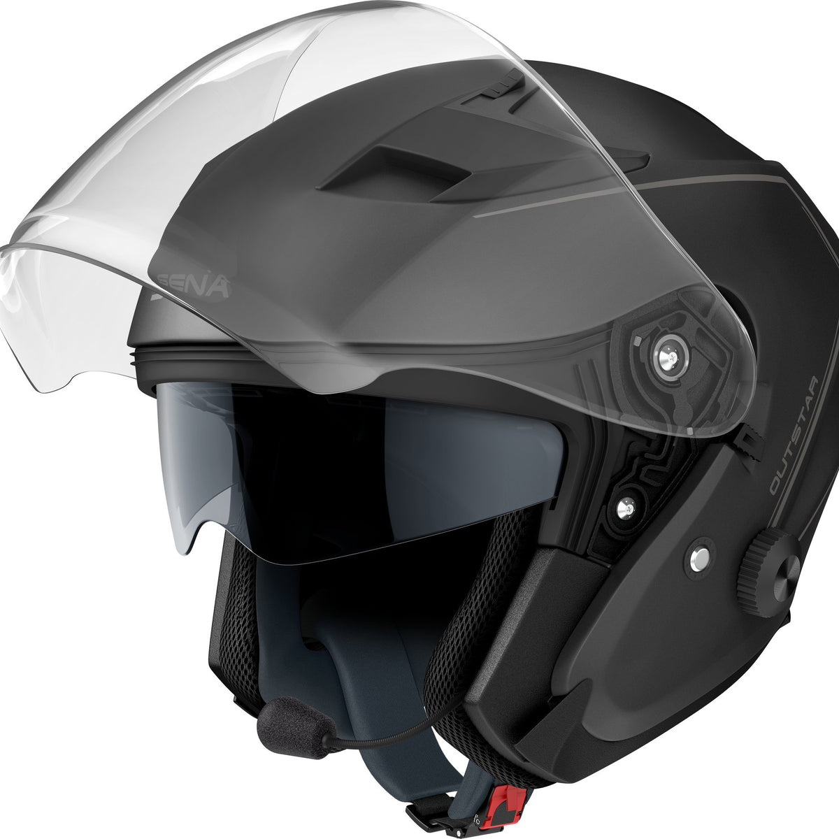 Sena Outstar S Jethelm met Bluetooth Intercom Matzwart