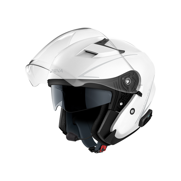 Sena Outstar S Open Face Helmet with Bluetooth Intercom Matte Black