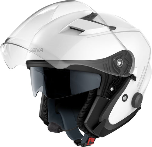 Sena Outstar S Jet Helmet with Bluetooth Intercom White