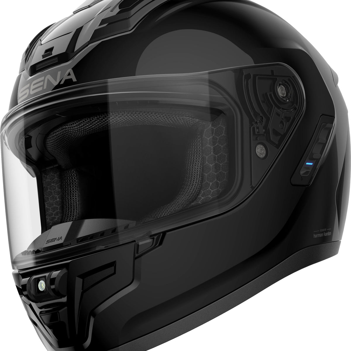 Sena Phantom Glossy Integraalhelm met Bluetooth Intercom Zwart