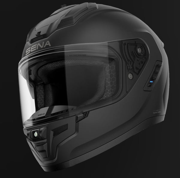 Sena Phantom Flat Integral Helmet with Bluetooth Intercom Black