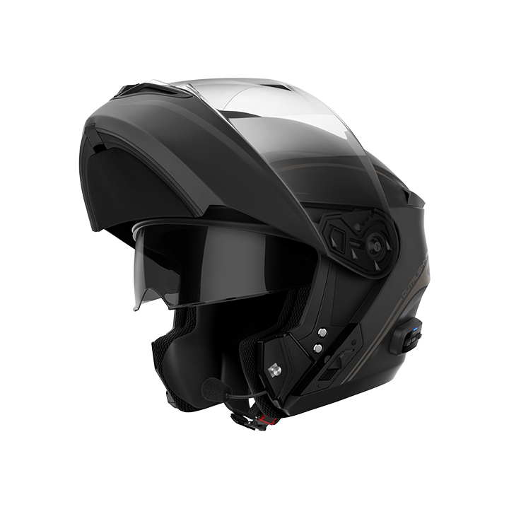 Sena Outrush 2 Flat Systeemhelm met Bluetooth Intercom Zwart