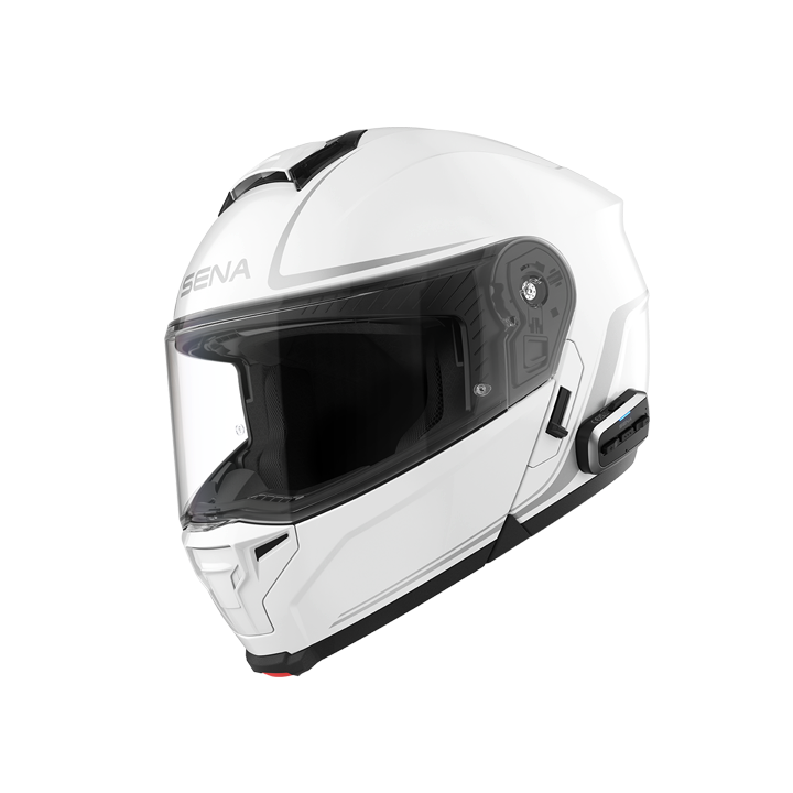 Sena Outrush 2 Systeemhelm met Bluetooth Intercom Wit