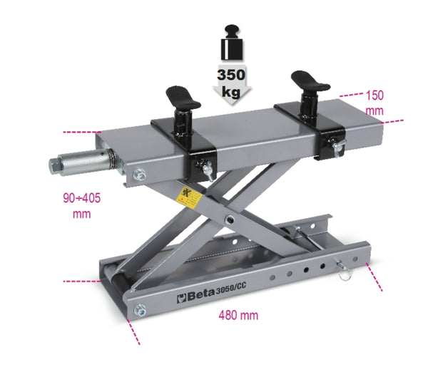 Beta Tools 3050 CC Adjustable Motorcycle Stand 350KG For Cross Enduro Custom Scooter
