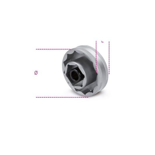 Beta Tools 3075B Socket for Ducati Rear Wheel Nut 12-point 55 mm
