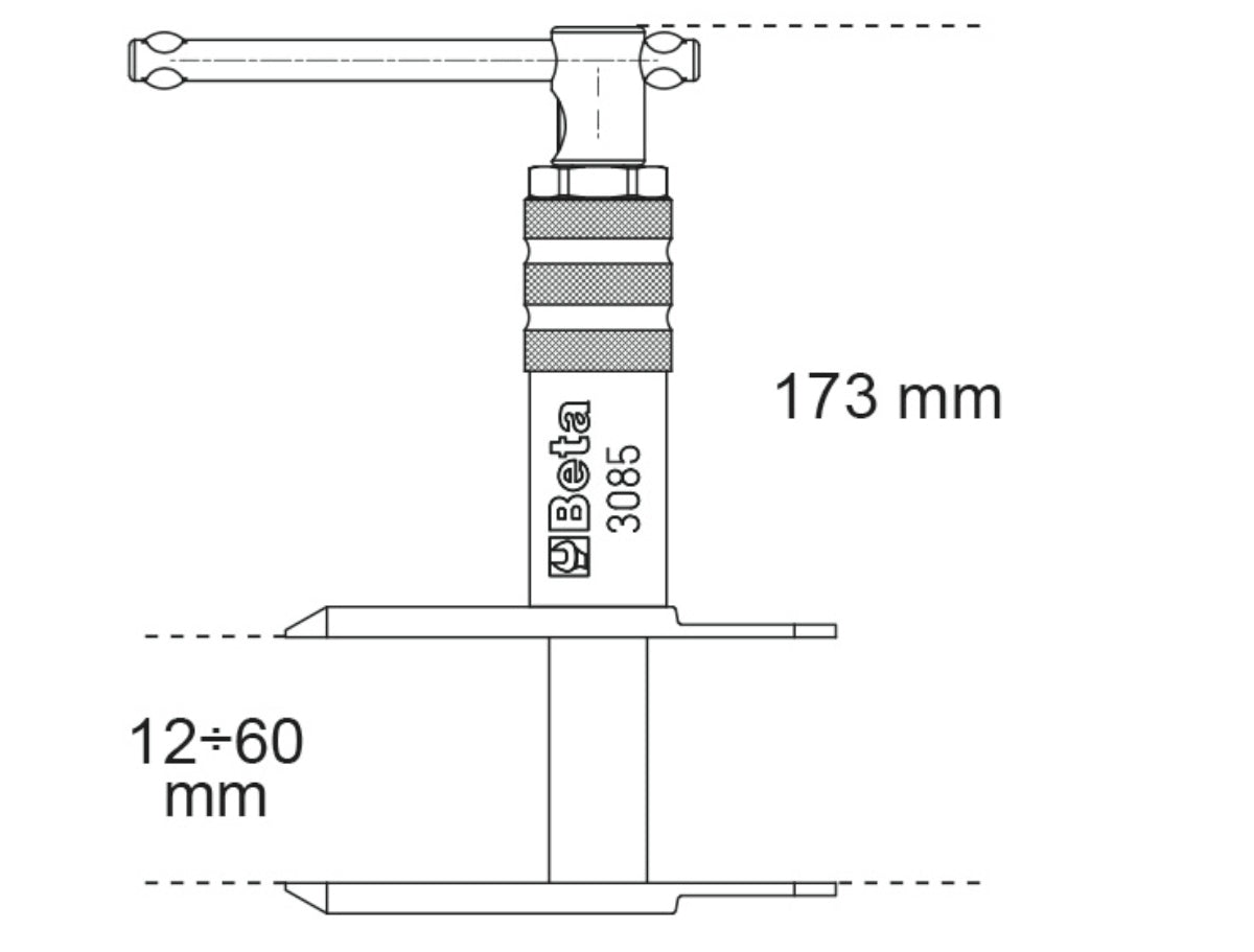 Beta Tools 3085 Bremskolben-Ausziehwerkzeug für Motorrad- und Rollerbremssättel