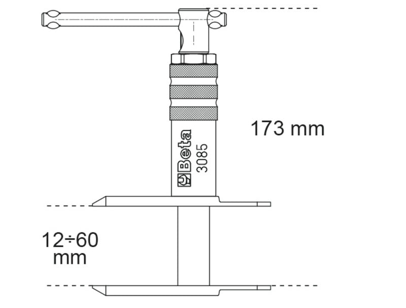 Beta Tools 3085 Bremskolben-Ausziehwerkzeug für Motorrad- und Rollerbremssättel