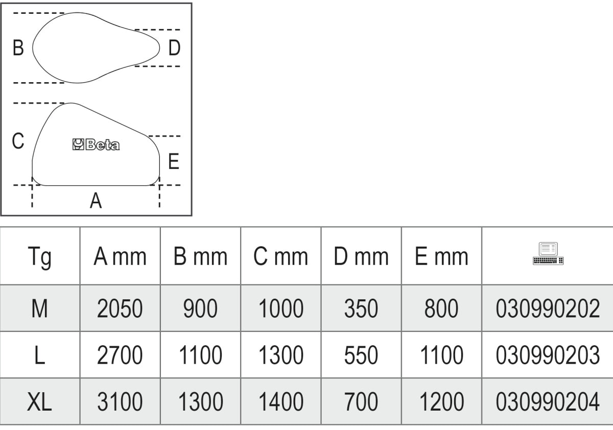Beta Tools 3099T Motorhoes Binnengebruik Stretch Beschermhoes M, L, XL