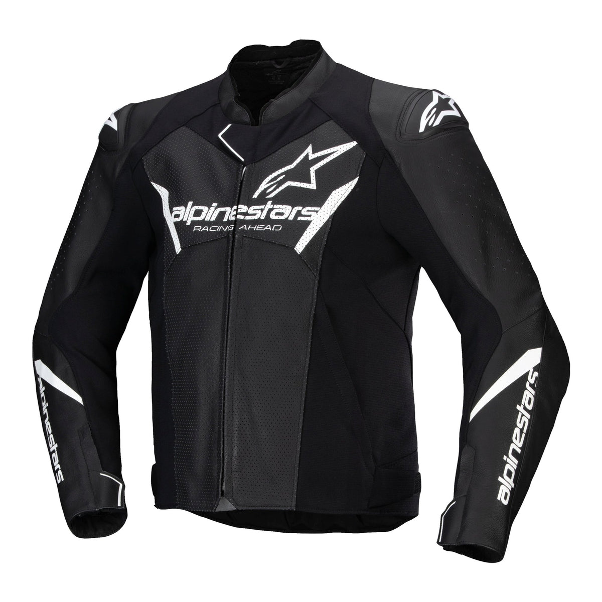 Alpinestars Faster v3 Airflow Zwart/Wit Leren Motorjas
