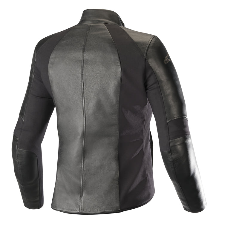 Alpinestars Vika v2 Schwarze Motorrad-Lederjacke