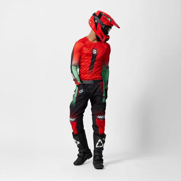 Leatt Moto 5.5 I.K.S Crossbroek Verlopend rood