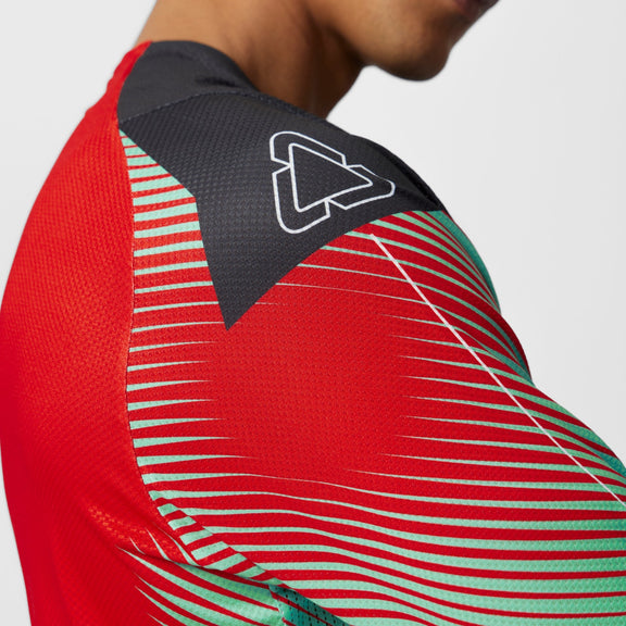 Leatt Moto 4.5 Lite Crossshirt Gestreept rood, productfoto 5