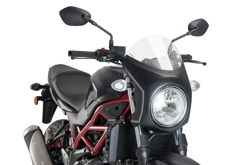 Puig Semi-kuip Matt Black Suzuki SV650 (2016 en later) transparant