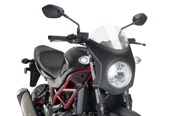 Puig Halbverkleidung Carbon Optik Suzuki SV650 (2016 und später) transparent