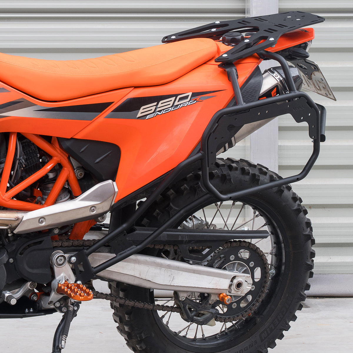 Yakk EXP Zijkofferdrager KTM 690 Enduro 2019-2025 Zwart