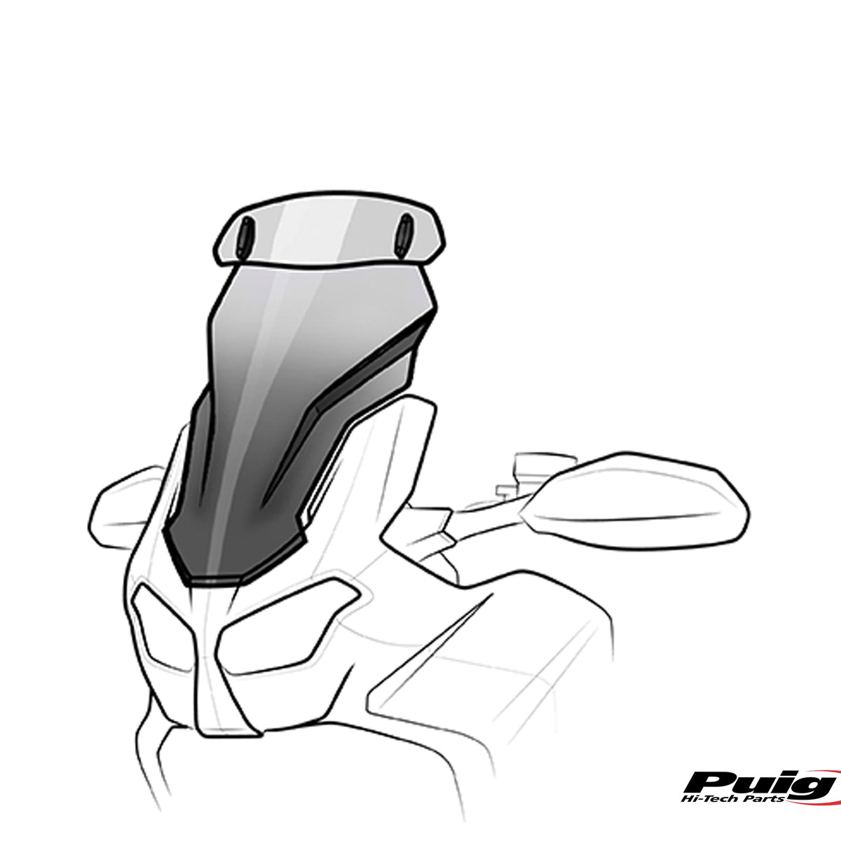 Puig Windscherm Touring met vizier Benelli TRK251 (2020 en later) smoke