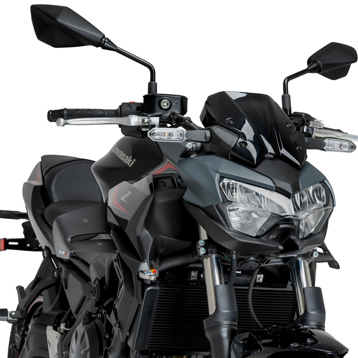 Puig Spoilers D12 Kawasaki Z650 (2020-2025) mat zwart