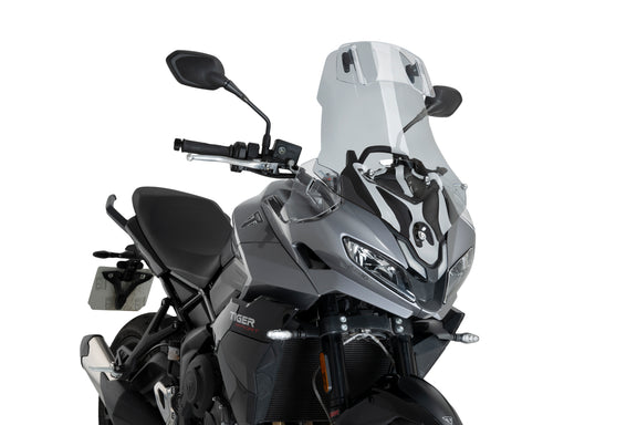 Puig Windscherm Tou met vizier Triumph Tiger Sport (2025 en later) smoke