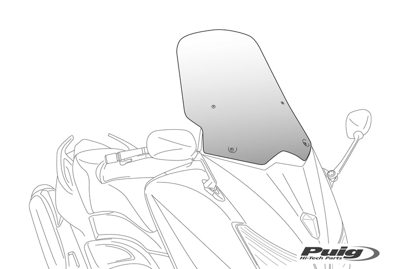Puig Windscherm V-Techline Kymco X-Citing S 400 (2019 en later) smoke