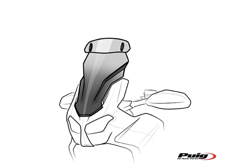 Puig Windscherm Touring met vizier Honda NC700X (2012-2013) transparant