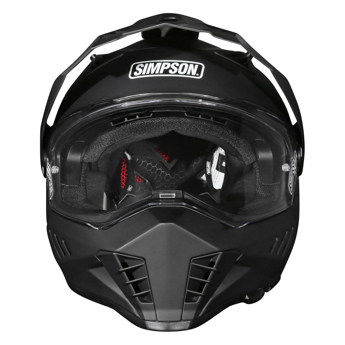 Simpson Xcursion Solid Matt Black Adventure Full-Face Motorcycle Helmet